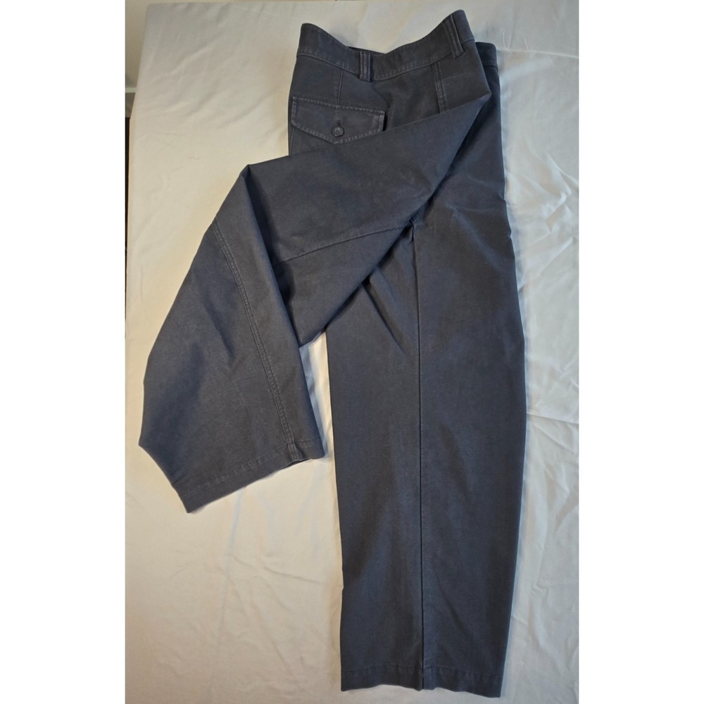 Uniqlo Balloon Pants Minimalis Preppy Colleage Vibe Punk Barrel Shape Navy Blue - Picture 10 of 15